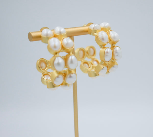 Swan song Pearl Hoops