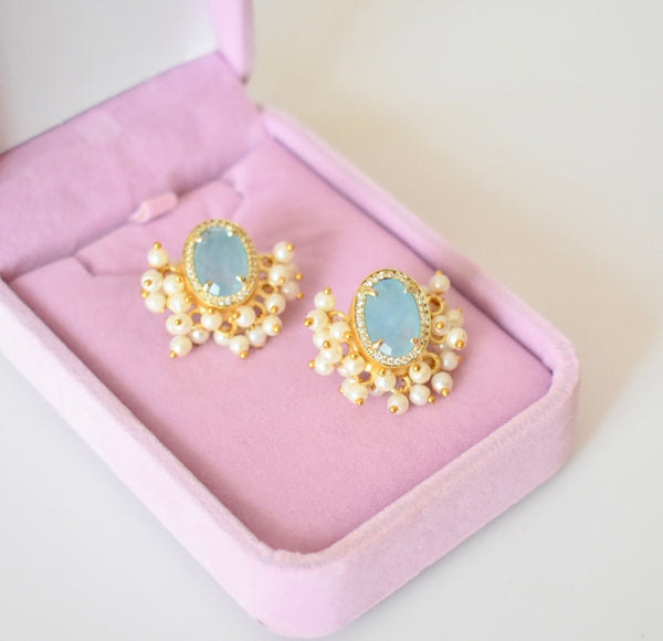 Adoration Aquamarine Studs