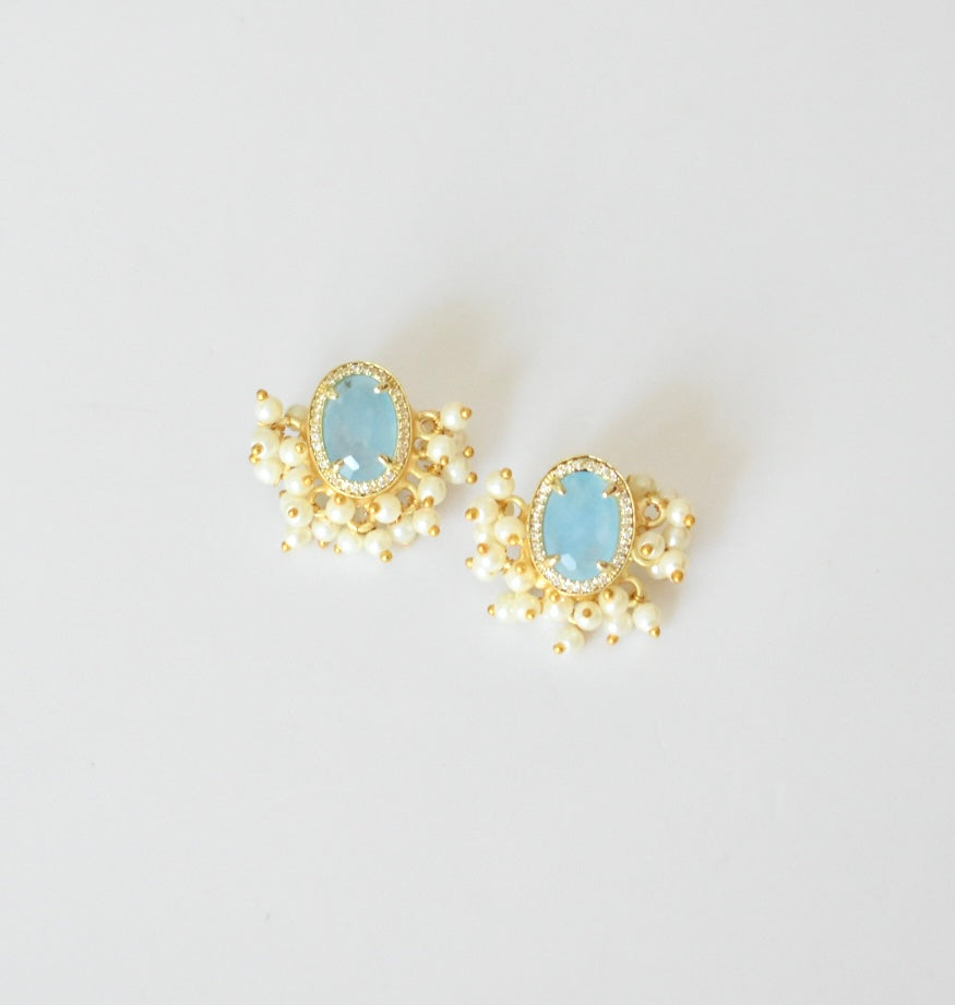 Adoration Aquamarine Studs