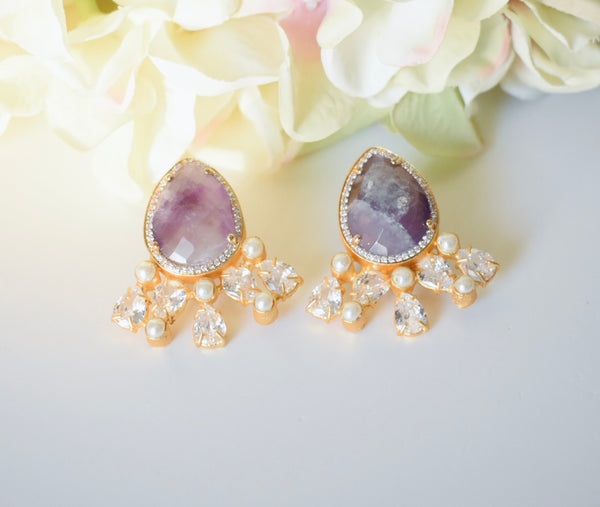 Viola Lumière Améthyste Studs